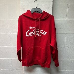 Red 'Enjoy California' Hoodie. Size XL